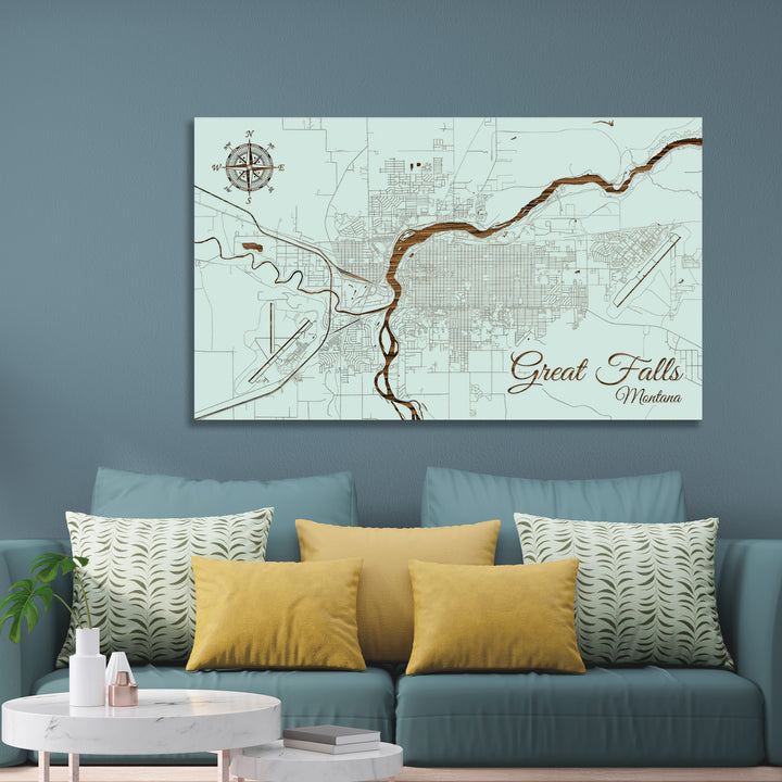 Great Falls, Montana Street Map