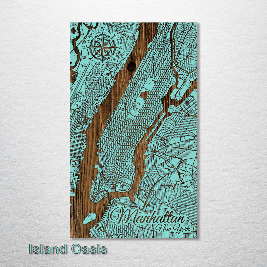 Manhattan, New York Street Map - Fire & Pine