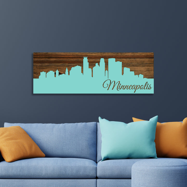 Minneapolis, Minnesota Skyline - Fire & Pine