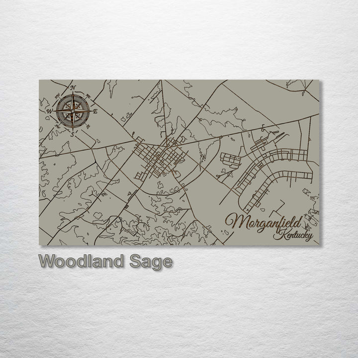 Morganfield, Kentucky Street Map - Fire & Pine