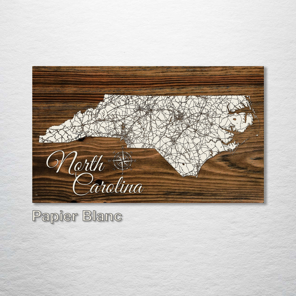 North Carolina State Map - Fire & Pine