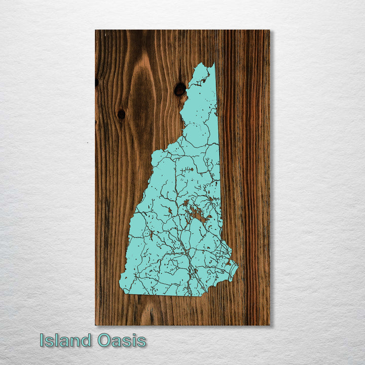 New Hampshire Isolated Map - Fire & Pine