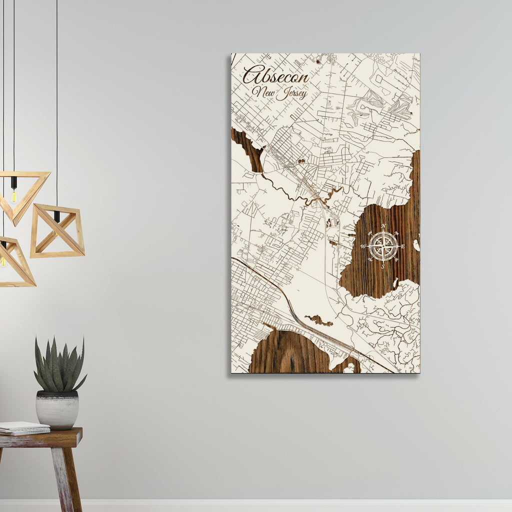 New Jersey Map Wall Art