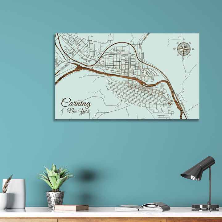 Corning, New York Street Map