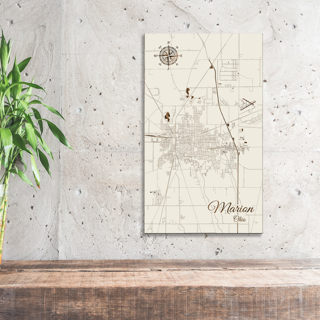 Marion, Ohio Street Map – Fire & Pine