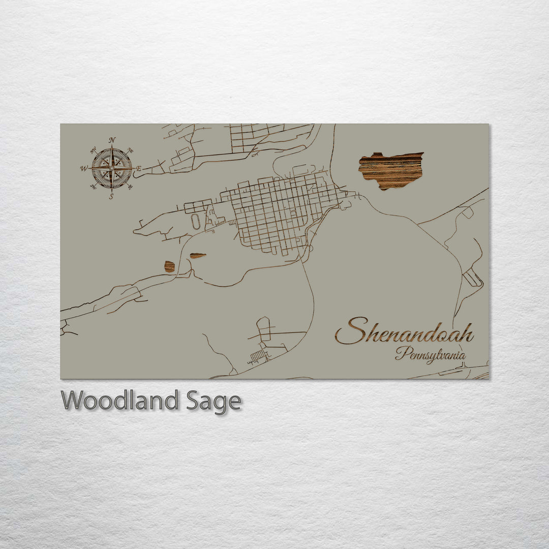 Shenandoah, Pennsylvania Street Map