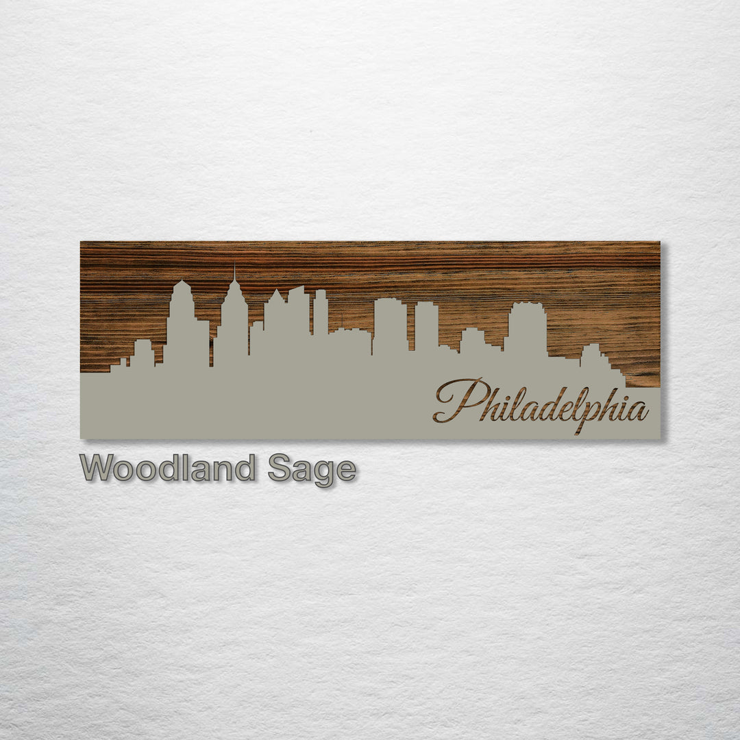 Philadelphia, Pennsylvania Skyline - Fire & Pine