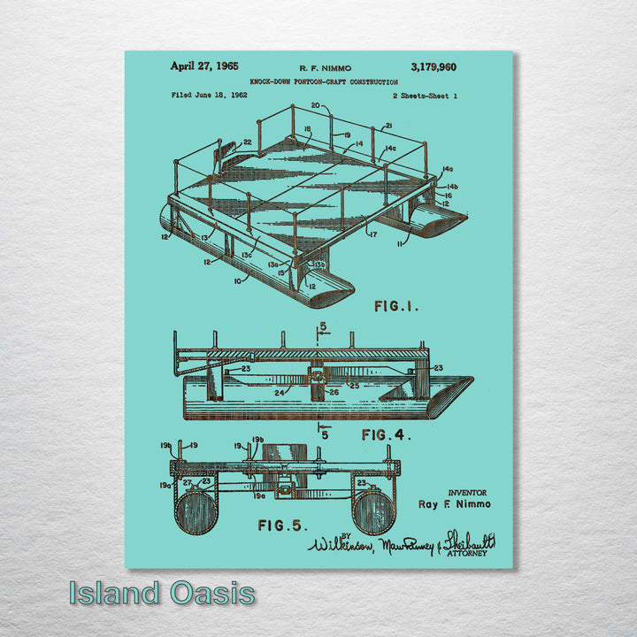 Pontoon Boat US Patent - Fire & Pine