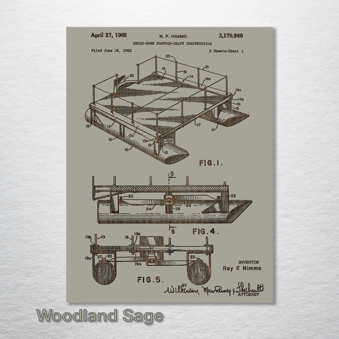 Pontoon Boat US Patent - Fire & Pine