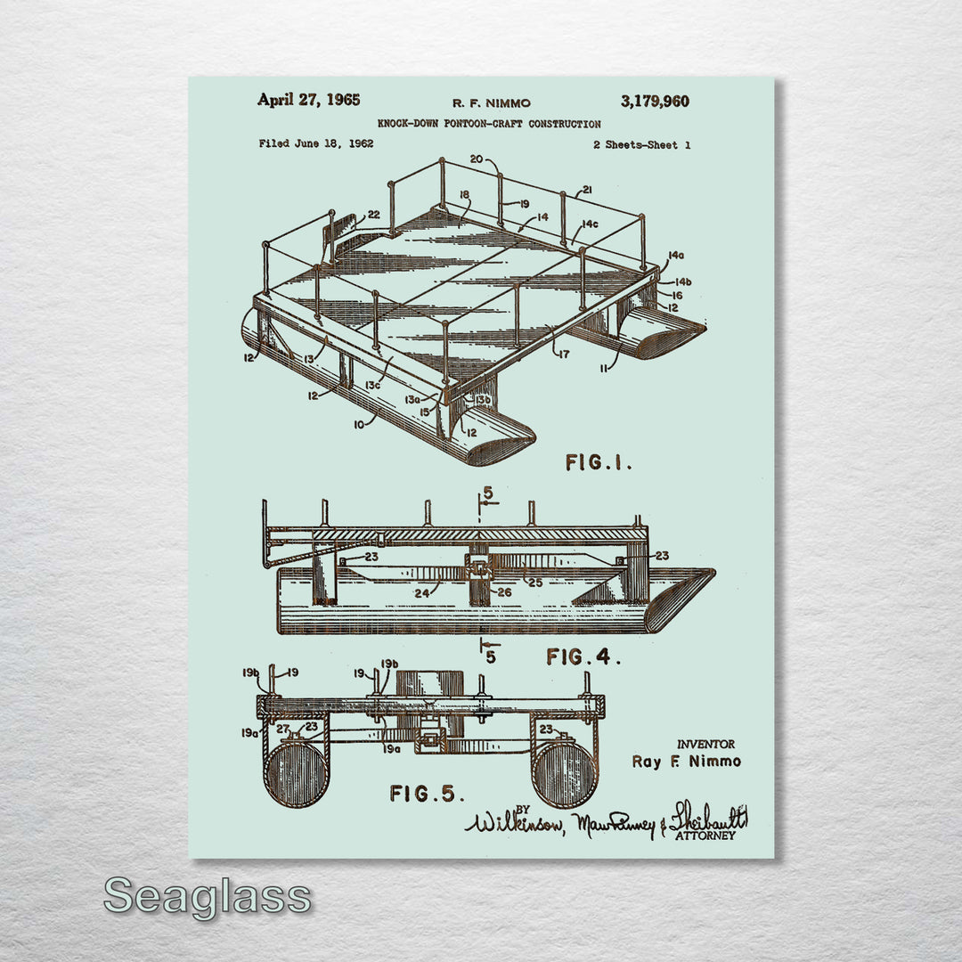 Pontoon Boat US Patent - Fire & Pine