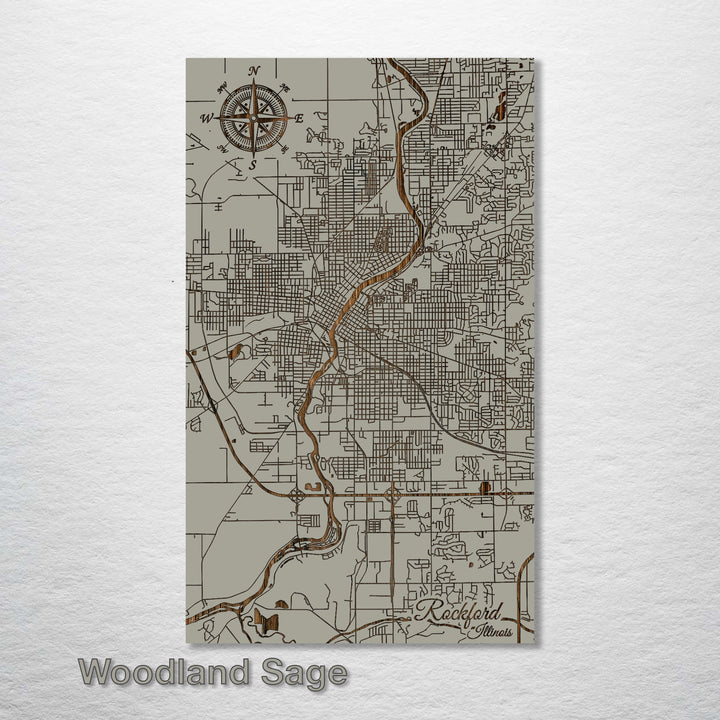 Rockford, Illinois Street Map - Fire & Pine