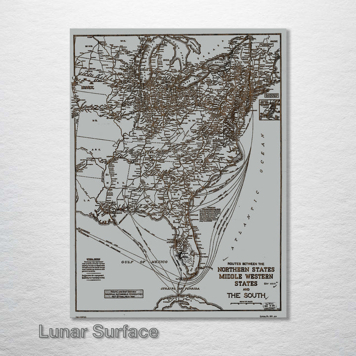 Routes between Northern, Middle Western, and Southern States 1911 - Fire & Pine