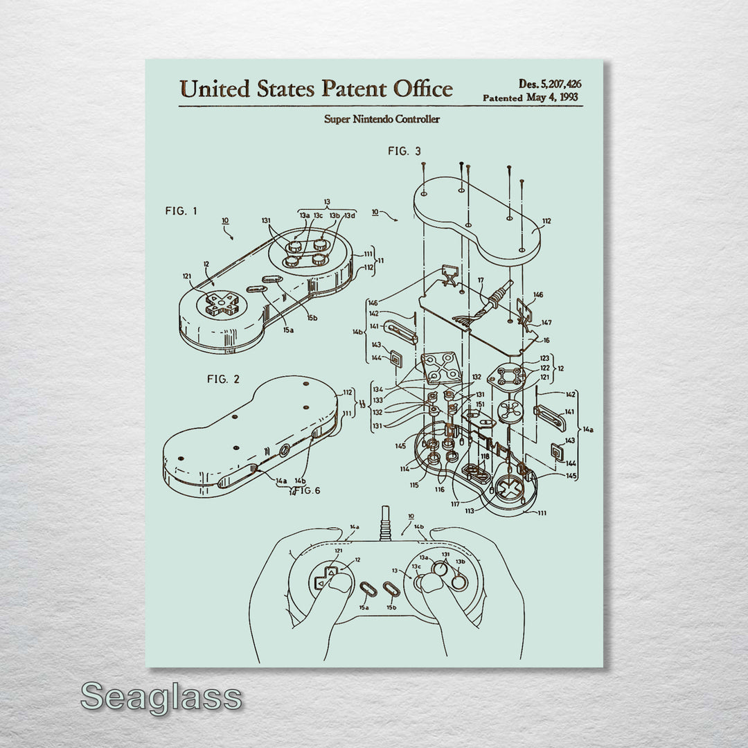 Super Nintendo Controller - Fire & Pine