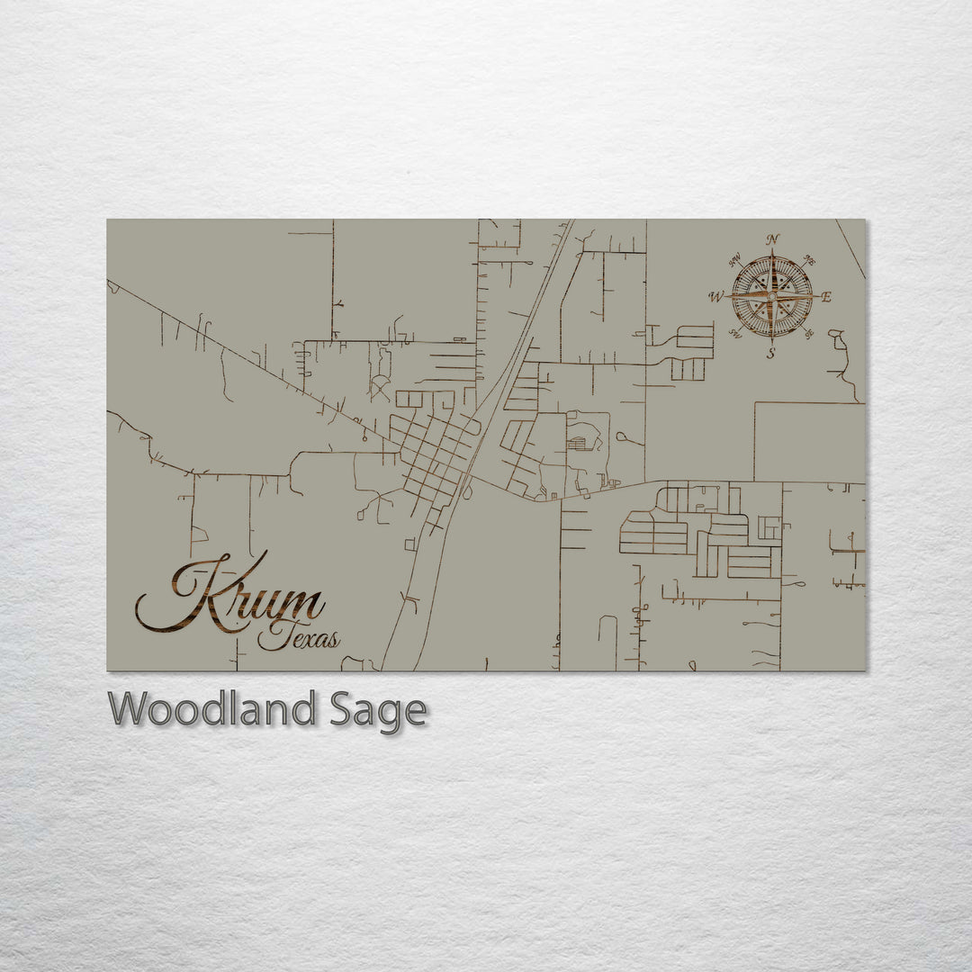 Krum, Texas Street Map