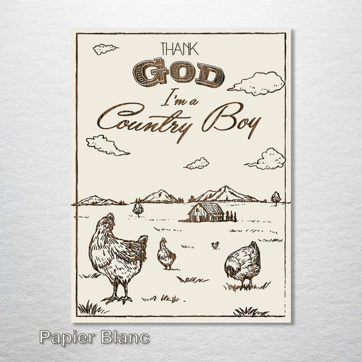 Thank God I'm a Country Boy Abstract - Fire & Pine