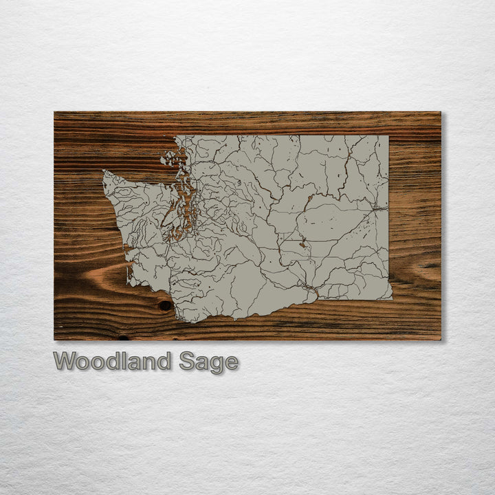 Washington Isolated Map - Fire & Pine