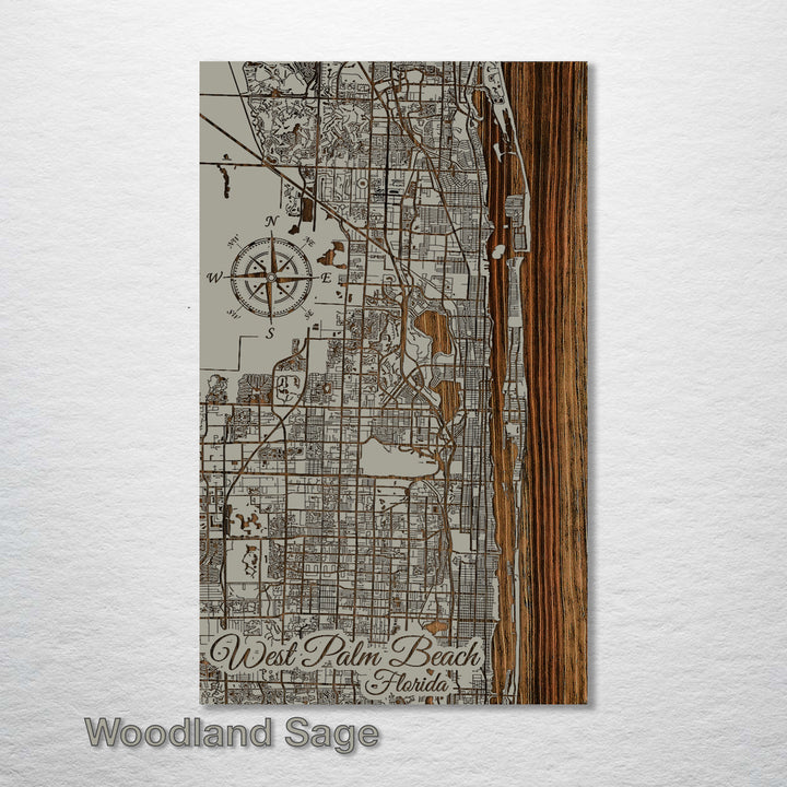 West Palm Beach, Florida Street Map - Fire & Pine