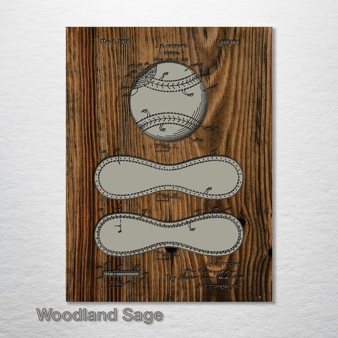 Baseball 1928 (Inverted) - Fire & Pine