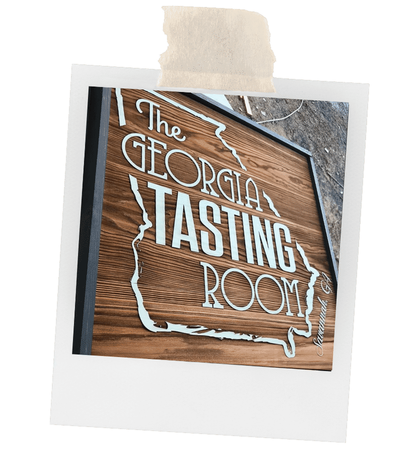 The Georgia Tasting Room Customize Wall Art Fire Pine